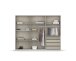 Drehtürenschrank >Modesty< in seidengrau aus Holzwerkstoff - 271x210x54 (BxHxT)