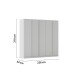 Drehtürenschrank >Modesty< in seidengrau aus Holzwerkstoff - 226x210x540 (BxHxT)