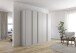 Drehtürenschrank >Modesty< in seidengrau aus Holzwerkstoff - 226x210x540 (BxHxT)