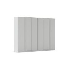 Drehtürenschrank >Modesty< in seidengrau aus Holzwerkstoff - 271x210x54 (BxHxT)