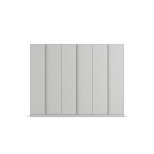 Drehtürenschrank >Modesty< in seidengrau aus Holzwerkstoff - 271x210x54 (BxHxT)