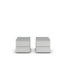Nachtkommode >Modesty< (2er-Set) in seidengrau - 47x43x42 (BxHxT)