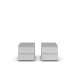 Nachtkommode >Modesty< (2er-Set) in seidengrau - 47x43x42 (BxHxT)