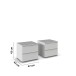 Nachtkommode >Modesty< (2er-Set) in seidengrau - 47x43x42 (BxHxT)