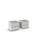 Nachtkommode >Modesty< (2er-Set) in seidengrau - 47x43x42 (BxHxT)