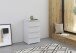 Kommode >Modesty< in seidengrau aus Holzwerkstoff - 47x81x42cm (BxHxT)