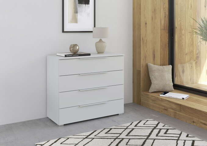 Kommode >Modesty< in seidengrau aus Holzwerkstoff - 93x81x42cm (BxHxT)
