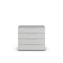 Kommode >Modesty< in seidengrau aus Holzwerkstoff - 93x81x42cm (BxHxT)