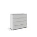 Kommode >Modesty< in seidengrau aus Holzwerkstoff - 93x81x42cm (BxHxT)