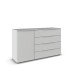 Sideboard >Modesty< in seidengrau 140x81x42 (BxHxT)