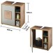 GREECE Badezimmer Waschbeckenunterschrank in Basalt, Wotan Eiche Optik mit Hirnholz-Applikationen - Bad Unterschrank Badezimmerschrank mit viel Stauraum - 60 x 60 x 35 cm (B/H/T)