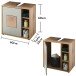GREECE Badezimmer Waschbeckenunterschrank in Basalt, Wotan Eiche Optik mit Hirnholz-Applikationen - Bad Unterschrank Badezimmerschrank mit viel Stauraum - 60 x 60 x 35 cm (B/H/T)