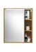 GREECE Spiegelschrank Bad mit LED-Beleuchtung in Wotan Eiche Optik - Badezimmerspiegel Schrank mit viel Stauraum - 60 x 70 x 20 cm (B/H/T)