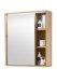 GREECE Spiegelschrank Bad mit LED-Beleuchtung in Wotan Eiche Optik - Badezimmerspiegel Schrank mit viel Stauraum - 60 x 70 x 20 cm (B/H/T)