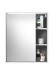 GREECE Spiegelschrank Bad mit LED-Beleuchtung in Weiß - Badezimmerspiegel Schrank mit viel Stauraum - 60 x 70 x 20 cm (B/H/T)