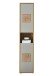 GREECE Badezimmer Hochschrank in Basalt, Wotan Eiche Optik mit Hirnholz-Applikationen - Badezimmerschrank Bad Schrank mit viel Stauraum - 40 x 190 x 30 cm (B/H/T)