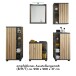 NIZZA Badezimmermöbel Set in Graphit, Artisan Eiche Optik - Modernes Badmöbel Set 5-teilig bestehend aus 2 Kommoden, Hängeschrank, Unterschrank & Spiegel - 220 x 200 x 37 cm (B/H/T)