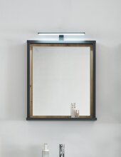 NIZZA Badspiegel mit LED-Beleuchtung in Graphit, Artisan...