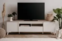 TV-Board >Bertrix< in Sandstein / weiß -...
