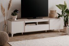 TV-Board >Bertrix< in Sandstein / weiß - 177x51,5x40cm (BxHxT)