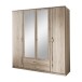 Drehtürenschrank >Duo< in SAN REMO EICHE NACHBILDUNG - 179x199x58cm (BxHxT)