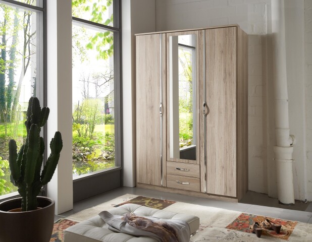 Drehtürenschrank >Duo< in SAN REMO EICHE NACHBILDUNG - 135x199x58cm (BxHxT)