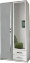 Drehtürenschrank >Duo< in WEISS + BETON-NB...