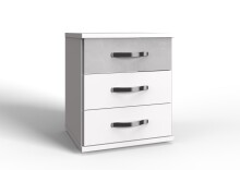 Schubkastenkommode >Duo< in WEISS + BETON-NB...