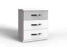 Schubkastenkommode >Duo< in WEISS + BETON-NB...