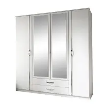 Drehtürenschrank >Duo< in WEISS,AUFLEISTUNGEN...