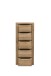 Kommode >Greta< in Eiche Dekor, Eiche teilmassiv - 60x141x40cm (BxHxT)