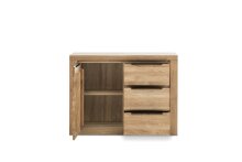 Kommode >Greta< in Eiche Dekor, Eiche teilmassiv - 108x80x40cm (BxHxT)