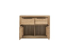 Kommode >Greta< in Eiche Dekor, Eiche teilmassiv - 108x80x40cm (BxHxT)