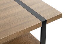 Couchtisch >25199< in eiche, schwarz - 120x45x60cm (BxHxT)