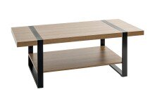 Couchtisch >25199< in eiche, schwarz - 120x45x60cm...