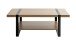 Couchtisch >25199< in eiche, schwarz - 120x45x60cm (BxHxT)