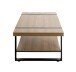 Couchtisch >25199< in eiche, schwarz - 120x45x60cm (BxHxT)