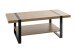Couchtisch >25199< in eiche, schwarz - 120x45x60cm (BxHxT)