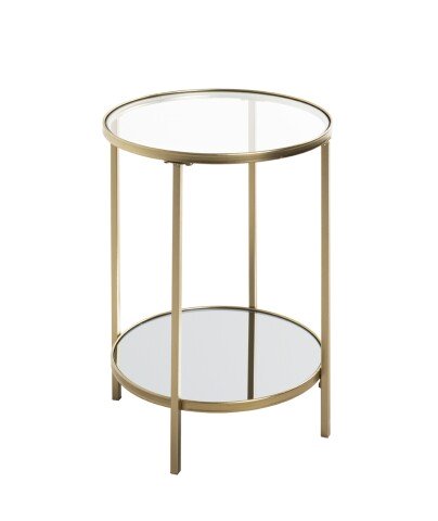 Beistelltisch >25232< in gold - 55x39 (HxD)