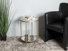 Beistelltisch >25232< in gold - 55x39 (HxD)