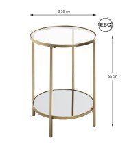 Beistelltisch >25232< in gold - 55x39 (HxD)