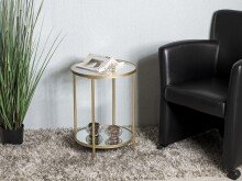 Beistelltisch >25232< in gold - 55x39 (HxD)