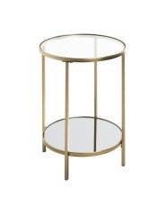 Beistelltisch >25232< in gold - 55x39 (HxD)