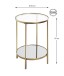 Beistelltisch >25232< in gold - 55x39 (HxD)