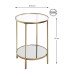 Beistelltisch >25232< in gold - 55x39 (HxD)