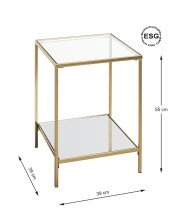 Beistelltisch >25233< in gold - 39x55x39 (BxHxT)