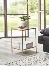 Beistelltisch >25233< in gold - 39x55x39 (BxHxT)