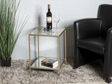 Beistelltisch >25233< in gold - 39x55x39 (BxHxT)