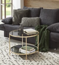 Beistelltisch >25234< in gold - 45x60 (HxD)