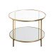 Beistelltisch >25234< in gold - 45x60 (HxD)